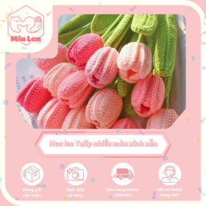 Hoa Tulip Len Handmade