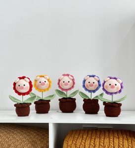 Hoa len thú trong chậu cây